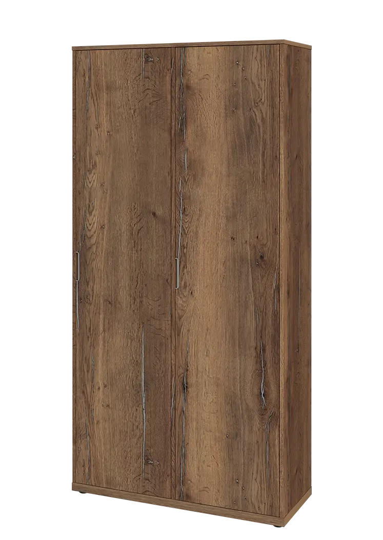 KSR6-81 P skříň šatní, 2x výsuvné ramínko, 2053x1022x400 mm, provedení pravé, dub halifax cínový